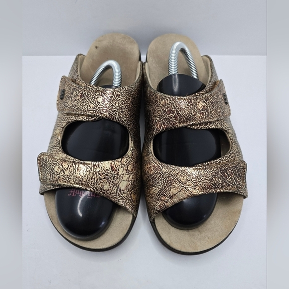 SAS | Relaxed metallic gold brown Bohemian sporty slide sandals | WMS 9 - Picture 3 of 13